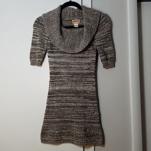 Mudd Cowl Necked Grey Sweater Dress